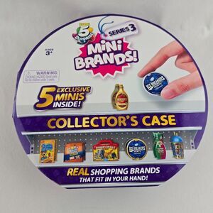 5 Surprise Mini Brands Collector's Case Series 3-With 25 Figures Toys Food Gold